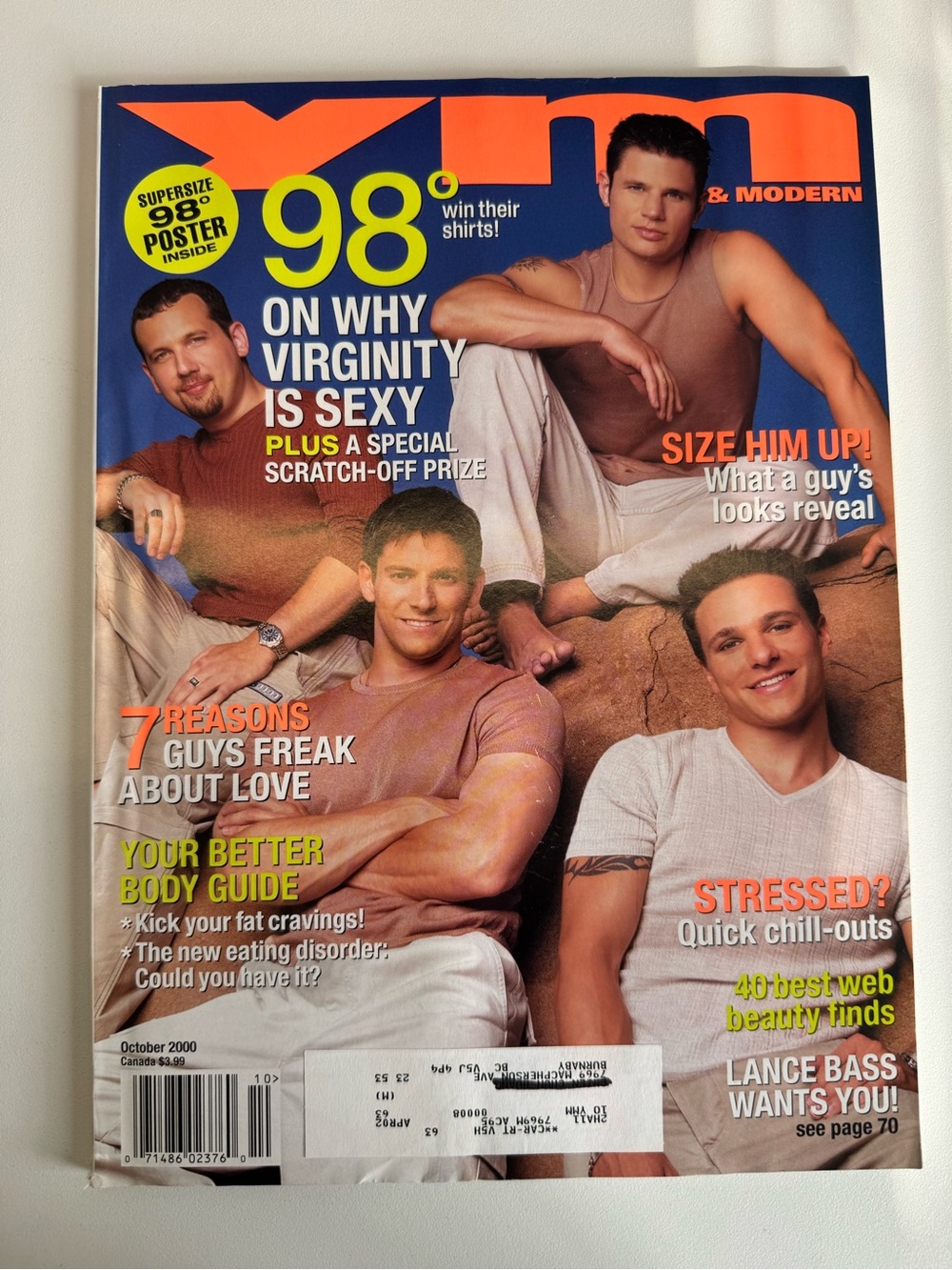 YM Magazine October 2000 98 Degrees